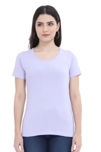 Women’s Round Neck T-Shirts |180 GSM | 100% Cotton | Super Combed | Pre Shrunk | Bio Washed | Folded Neck | Regular Fit