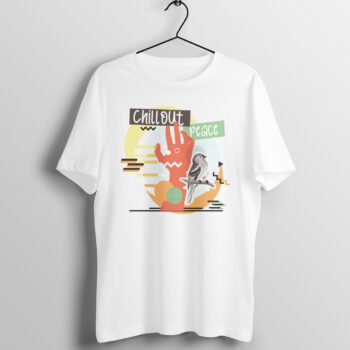 ChillOut Peace - Travel Quotes - Round Neck Half Sleeve T-Shirt