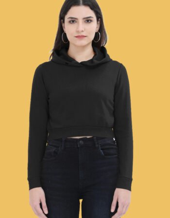 Trendy Comfort Women’s Cropped Hoodie – Soft & Stylish Fit